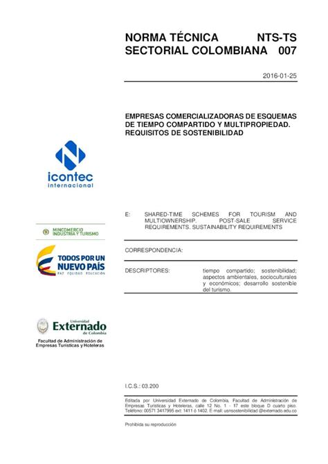 PDF NORMA TÉCNICA NTC COLOMBIANA 947 1 En este orden de ideas el