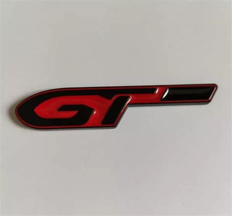 Gt Noir Rouge M Tal Badge Embl Me Pour Peugeot