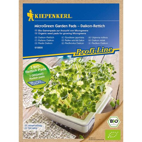 Profi Line Kiepenkerl Nachf Llpads F R Microgreen Garden Bio Daikon