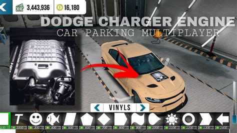 Engine Dodge Charger Tutorial Car Parking Multiplayer Youtube