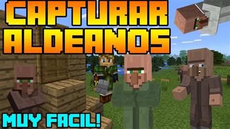 Cómo Capturar Aldeanos en Minecraft PE MUY FÁCIL Tutorial Truco