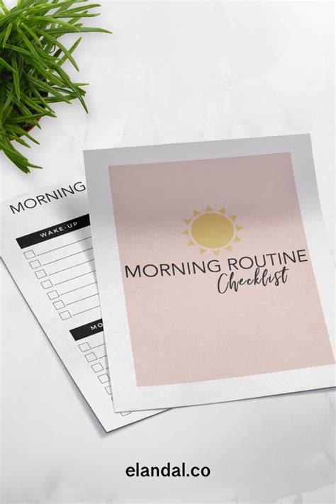 The Morning Routine Checklist Is On Top Of Two Papers