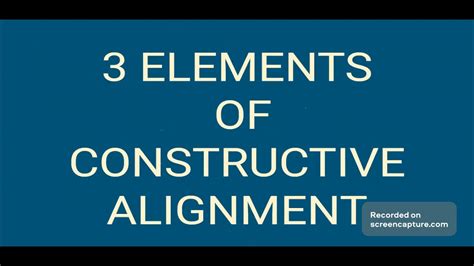 Constructive Alignment Youtube