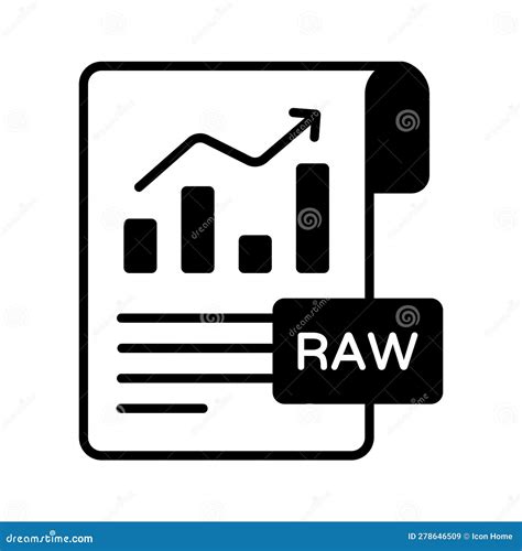 An Icon Of Raw Data File In Trendy Style Isolated On White Background