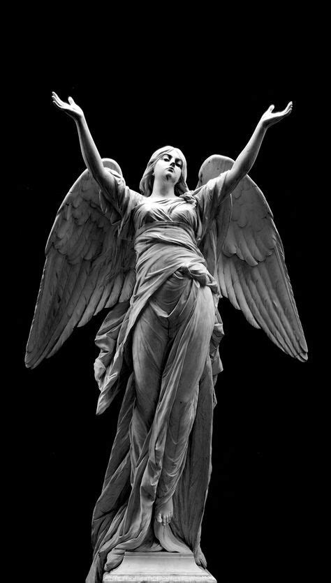 Angel With Outstretched Arms Angel Sculpture Cemetery Art Angel Art