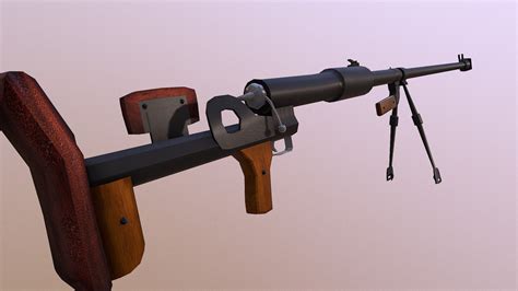 Anti-tank rifle PTRD-41 Degtyarev 1941 - 3D model by 8bit (@8_bit ...