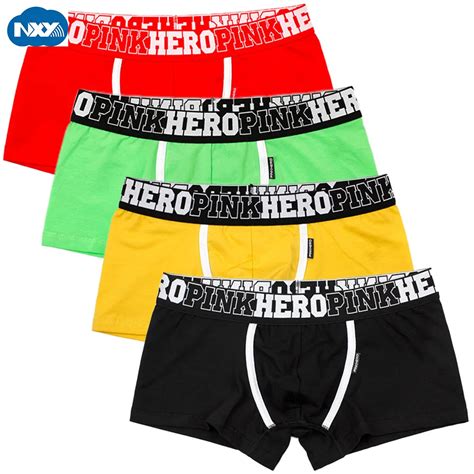 NXY Boy Panties Cotton Cueca Boxer Pink Hero Series Mens Underwear