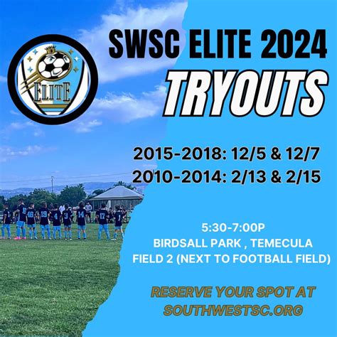 Dec 5 Swsc Elite Soccer Academy Tryouts Temecula Ca Patch