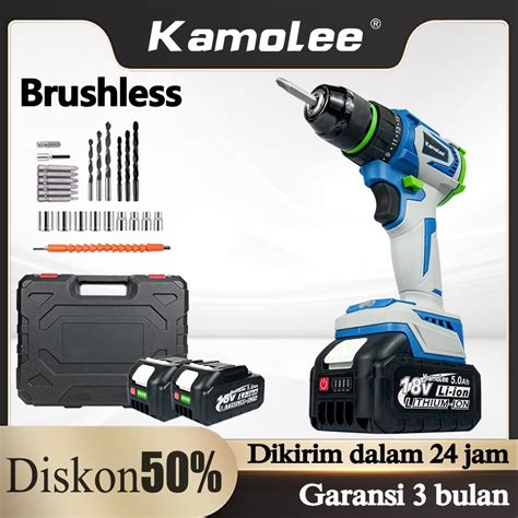 Jual Kamolee 10mm Bor Listrik Lithium Brushless MotorCocok Untuk Kayu