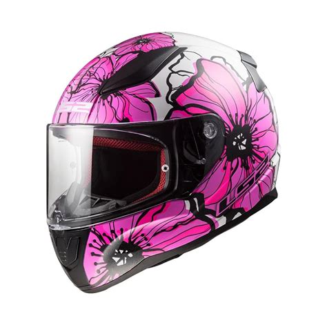 Casco Para Moto Ls2 Ff353 Rapid Poppies White Pink