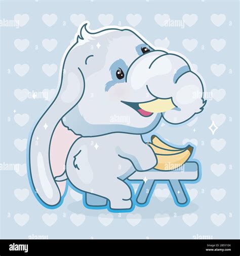 Baby Elephant Eating Stock Vector Images Alamy