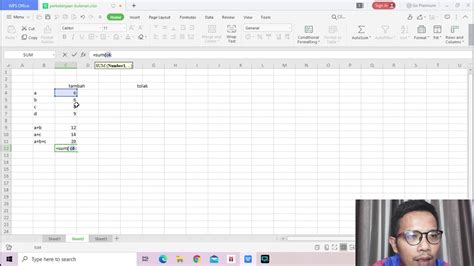 Pengiraan Operasi Tambah Dan Tolak Menggunakan Microsoft Excel Youtube