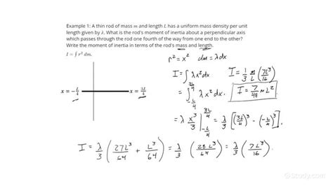 Finding The Moment Of Inertia Of A Thin Uniform Rod About A Given Axis