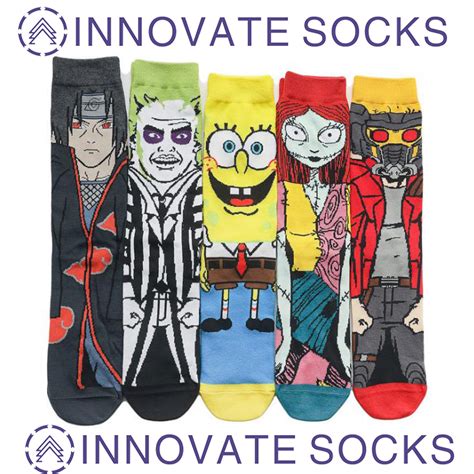 Cartoon Personality Socks Anime Trend Character Mid-crew socks - Zhuji ...