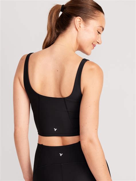 Light Support Powersoft Longline Sports Bra Old Navy