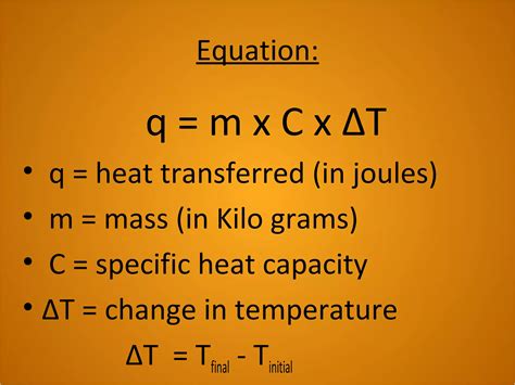 Heat Capacity Specific Heat Capacity 1 Ppt