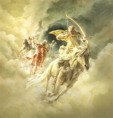 The Ride of the Four Horsemen (Revelation 6) | Quatro cavaleiros, Arte bíblica, Imagens biblicas