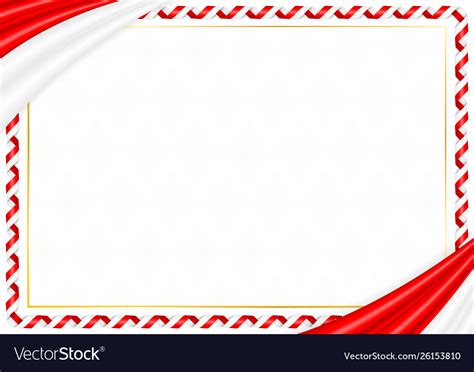 Border made with indonesia national colors Vector Image