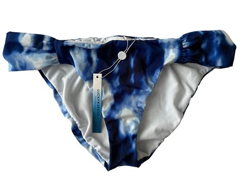 Lucky Brand Bikini Bottom Women S Medium Blue White Tie Dye Nwt Swim Ebay