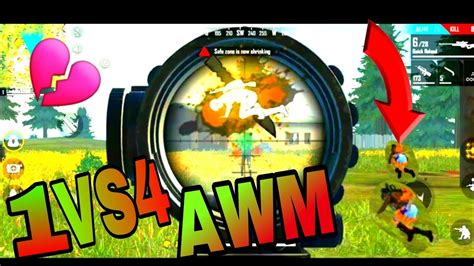 Awm Solo Vs Squad Kills Gameplay Free Fire Youtube