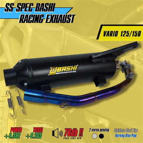 Jual BASHI KNALPOT STANDAR RACING HONDA VARIO 125 150 SPEC EXHAUST