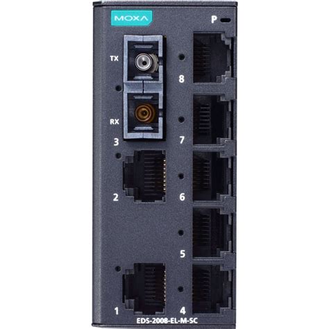 EDS 2008 EL M SC Moxa Entry Level Ethernet Switch Mit 7x FE Und 1x