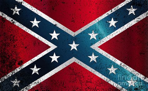 Confederate Civil War Flag Grunge Digital Art by Bigalbaloo Stock ...