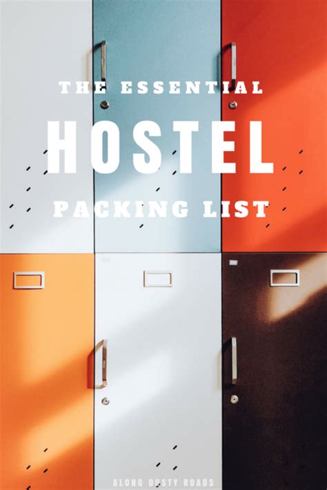 The Essential Hostel Packing List — Along Dusty Roads Packing Tips