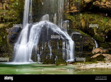 Waterfall Slap Virje Gljun Slovenia Stock Photo Alamy