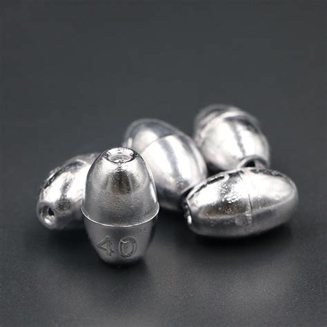 50pcs Olive Shape Sinkers Pure Lead Making Fishing Sinker Sports