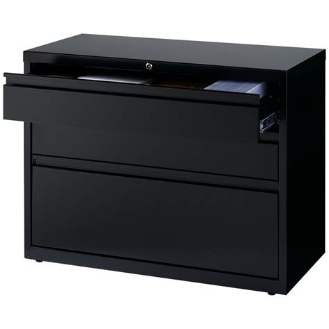 Hirsh 36 In Wide Hl8000 Series Boxboxfile Cabinet Lateral File Cabinet Black Cymax Business