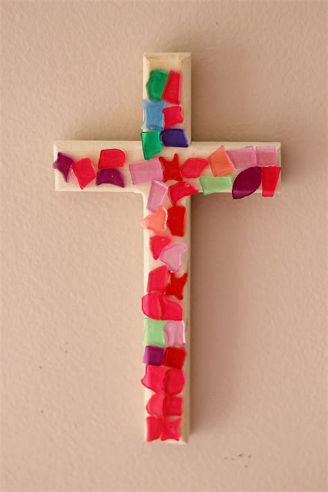 Easy Mosaic Cross Craft Reading Confetti