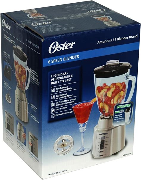 Oster Bccg08 Cb 8 Speed Blender Brushed Chrome Electric