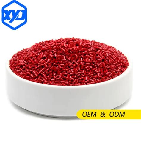 High Density Pe Red Color Masterbatch Mixed With Plastic Raw Material