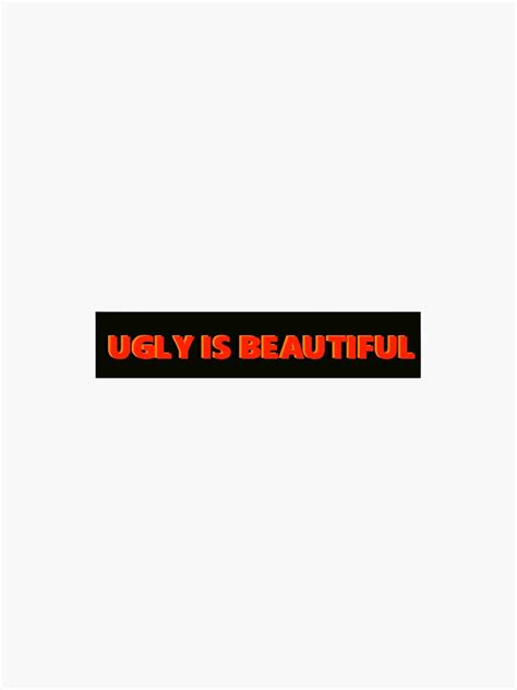 Oliver Tree Ugly Is Beautiful Logo Sticker For Sale By Bouncedog