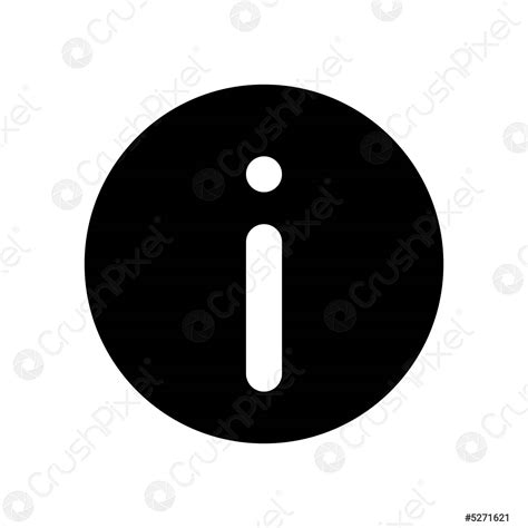 Info Black Glyph Ui Icon Stock Vector Crushpixel