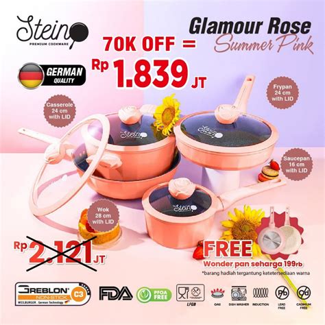 Jual FREE WONDER PAN DUO SPATULA MOPQUEEN Steincookware Stein