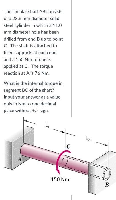 Solved Applied At C The Torque Reaction At A Is