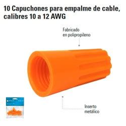 Compra En Linea 10 Capuchones Para Empalme De Cable Calibres 12 A