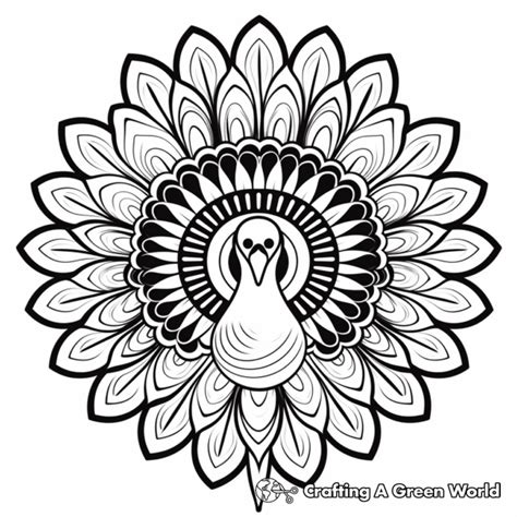 Peacock Mandala Coloring Pages - Free & Printable!