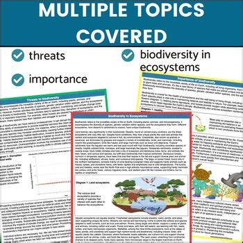 Importance Of Biodiversity In Ecosystems Science Reading Comprehension