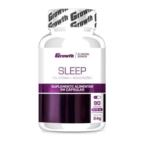 Sleep melatonina Associações 90caps Growth Supplementos MercadoLivre