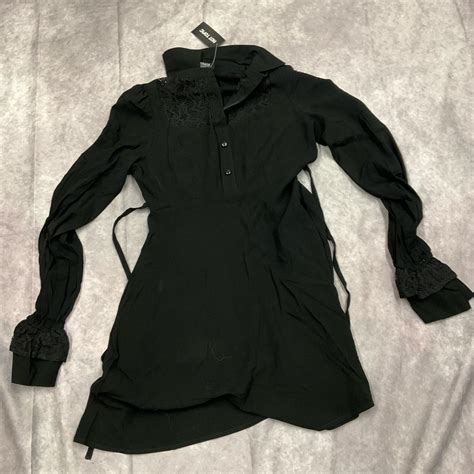Black Button Up Hot Topic Dress Depop