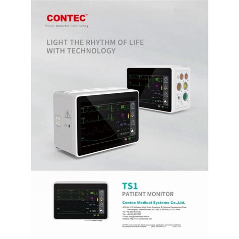 Contec Touch 5 icu ccu Vital Signs Monitor Paciente 5 Parâmetros Mini