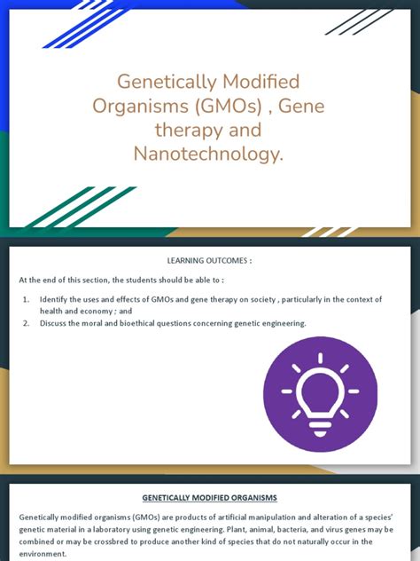 Genetically Modified Organisms (GMOs), Gene Therapy and Nanotechnology ...