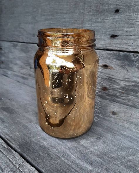 Gold Mercury Mason Jar Etsy