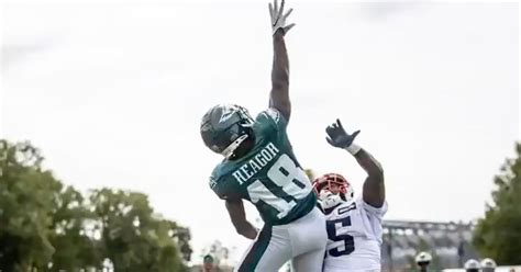 Eagles Wr Jalen Reagor Makes One Of The Nastiest Catches You Ll See