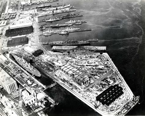 aerial view  theboston naval shipyard massachusetts july