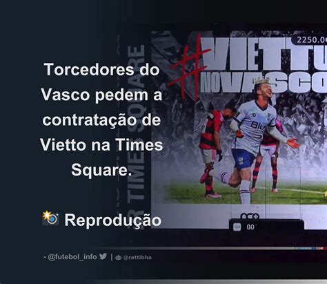 Torcedores do Vasco pedem a contratação de Vietto na Times Square