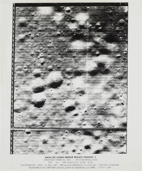 Bonhams Lunar Orbiter Vfour High Resolution Photographs All Gelatin